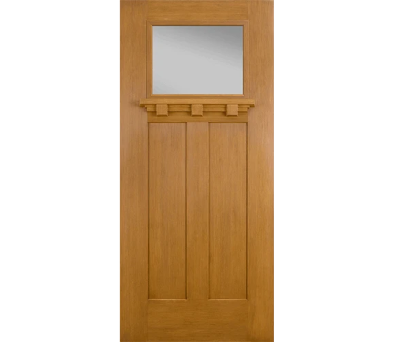 San Jose Craftsman Light Fiberglass Entry Door